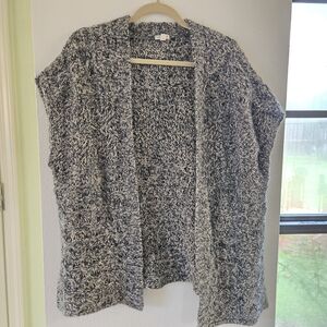 Silence + Noise Black and White Open Cardigan